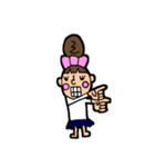 お猿、と女の子（個別スタンプ：27）