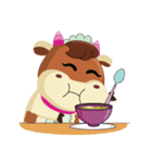 Daily of Little Cute Pink Dairy Cattle（個別スタンプ：22）