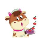 Daily of Little Cute Pink Dairy Cattle（個別スタンプ：33）