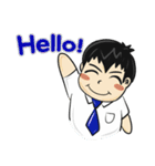 会社 ＆ ネクタイブルー（個別スタンプ：1）