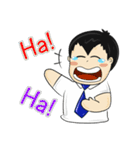 会社 ＆ ネクタイブルー（個別スタンプ：4）