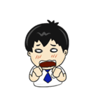 会社 ＆ ネクタイブルー（個別スタンプ：6）