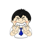 会社 ＆ ネクタイブルー（個別スタンプ：7）