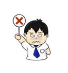 会社 ＆ ネクタイブルー（個別スタンプ：10）