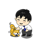 会社 ＆ ネクタイブルー（個別スタンプ：14）