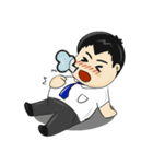 会社 ＆ ネクタイブルー（個別スタンプ：17）