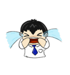 会社 ＆ ネクタイブルー（個別スタンプ：20）