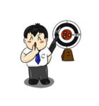 会社 ＆ ネクタイブルー（個別スタンプ：31）