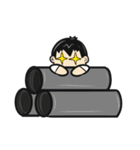 会社 ＆ ネクタイブルー（個別スタンプ：37）