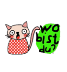 Meawmeaw (Deutsch) a polka cat（個別スタンプ：15）