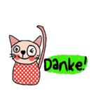 Meawmeaw (Deutsch) a polka cat（個別スタンプ：16）