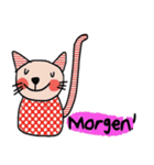 Meawmeaw (Deutsch) a polka cat（個別スタンプ：22）