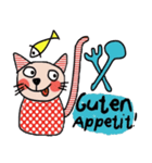 Meawmeaw (Deutsch) a polka cat（個別スタンプ：27）