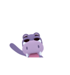 Hippo Slow Life 3D Ver.01（個別スタンプ：21）