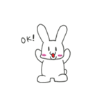 ぽちゃうさのシンプルスタンプ。（個別スタンプ：5）