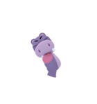 Hippo Slow Life 3D Ver.02（個別スタンプ：1）