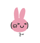 Lovely Pink Rabbit Korean Emoji 2（個別スタンプ：11）