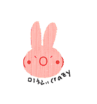 Lovely Pink Rabbit Korean Emoji 2（個別スタンプ：14）