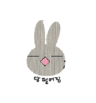 Lovely Pink Rabbit Korean Emoji 2（個別スタンプ：28）