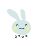 Lovely Pink Rabbit Korean Emoji 2（個別スタンプ：32）
