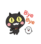 黒猫ポとタマゴちゃん（個別スタンプ：11）