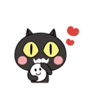 黒猫ポとタマゴちゃん（個別スタンプ：14）