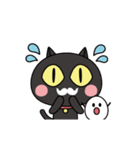 黒猫ポとタマゴちゃん（個別スタンプ：16）