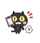 黒猫ポとタマゴちゃん（個別スタンプ：22）