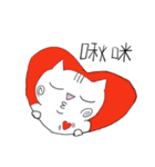 Happy pig cat（個別スタンプ：9）