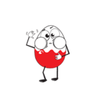 Funny Egg Emoticons, Animated（個別スタンプ：1）