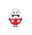 Funny Egg Emoticons, Animated（個別スタンプ：3）