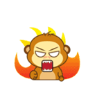 Cute Yellow Monkey Animated（個別スタンプ：3）