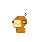 Cute Yellow Monkey Animated（個別スタンプ：6）