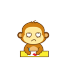 Cute Yellow Monkey Animated（個別スタンプ：7）