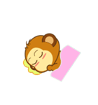 Cute Yellow Monkey Animated（個別スタンプ：8）