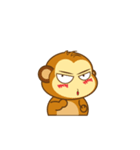 Cute Yellow Monkey Animated（個別スタンプ：9）