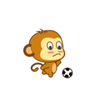 Cute Yellow Monkey Animated（個別スタンプ：14）