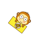 Cute Yellow Monkey Animated（個別スタンプ：18）