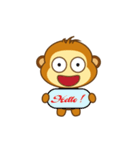 Cute Yellow Monkey Animated（個別スタンプ：19）