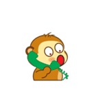 Cute Yellow Monkey Animated（個別スタンプ：21）