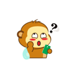 Cute Yellow Monkey Animated（個別スタンプ：24）