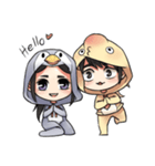 Goldfish and penguin（個別スタンプ：1）