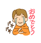 男子大学生が使いやすいスタンプ（個別スタンプ：34）