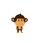 Awake Monkey Happy 3D（個別スタンプ：6）