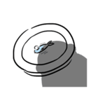 Penguin and little blue fish（個別スタンプ：7）