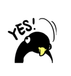 Penguin and little blue fish（個別スタンプ：17）