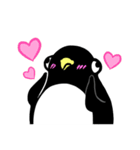 Penguin and little blue fish（個別スタンプ：18）