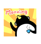 Penguin and little blue fish（個別スタンプ：21）