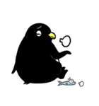 Penguin and little blue fish（個別スタンプ：29）