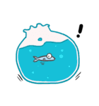 Penguin and little blue fish（個別スタンプ：33）